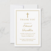 Gouden Christelijke Feest van het Leven Begrafenis Bedankkaart (Voorkant)