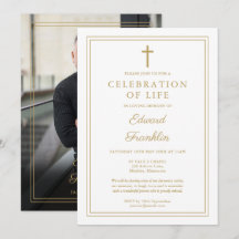 Gouden Christelijke Viering Van Het Leven Funeral 