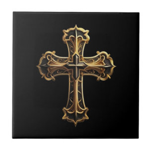 Gouden Christus's Kruis 2 Tegeltje