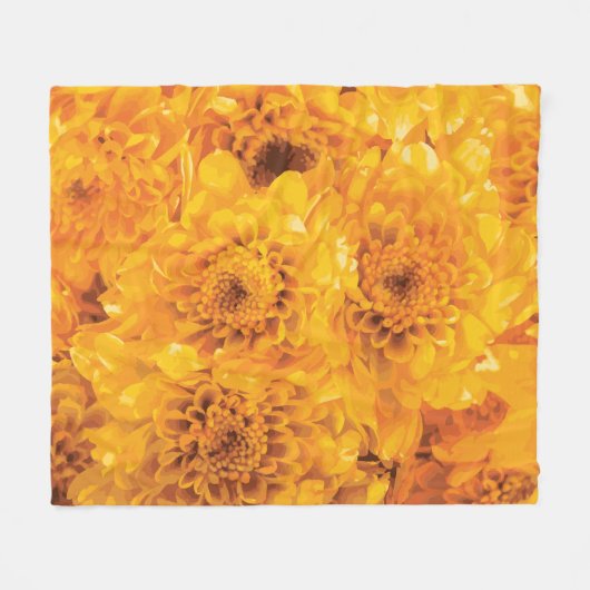 Gouden chrysant boeket deken (Voorkant (Horizontaal))