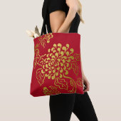Gouden Chrysanthemum op elke kleur Canvas tas (Dichtbij)