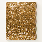 Gouden Chunky Glitter gepersonaliseerd Notitieboek (Achterkant)