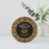 GOUDEN Circulaire Bat Mitzvah Uitnodiging (Staand voorkant)