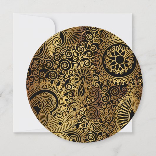 GOUDEN Circulaire Bat Mitzvah Uitnodiging (Achterkant)