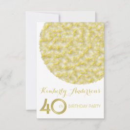 Gouden Cirkel 40e Verjaardagsfeestuitnodiging Kaart