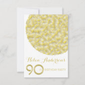 Gouden Cirkel 90e Verjaardagsfeestuitnodiging Kaart (Voorkant)