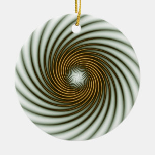 Gouden Cirkel Draai Keramisch Ornament