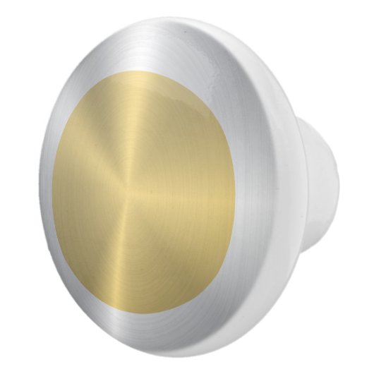 Gouden cirkel met een zilverrand keramische knop (Rechts)