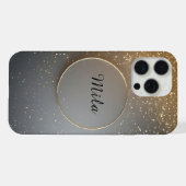 Gouden Cirkel Minimalistisch Ontwerp iPhone Hoesje (Achterkant horizontaal)