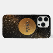 Gouden Cirkel Minimalistisch Ontwerp iPhone Hoesje (Achterkant horizontaal)