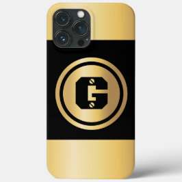Gouden cirkel op maat gemaakte initiaal monogram z Case-Mate iPhone case