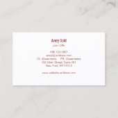 Gouden Cirkel Paarse Hout Moderne Schoonheidssalon Visitekaartje (Achterkant)