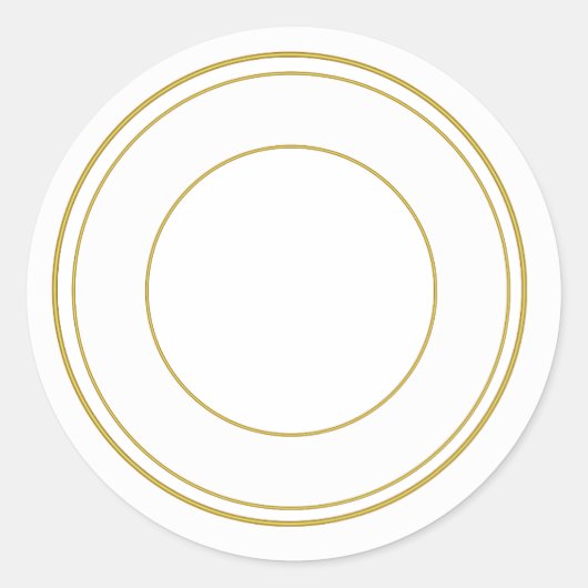 Gouden Cirkel Ronde Decoratieve Sticker (Voorkant)