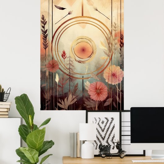 Gouden cirkel van het leven poster (Thuiskantoor)