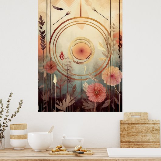 Gouden cirkel van het leven poster (Keuken)