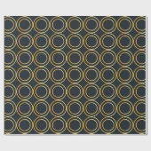Gouden Cirkelpatroon Cadeaupapier (Vlak)