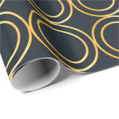 Gouden Cirkelpatroon Cadeaupapier (Rol Hoek)
