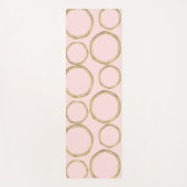 Gouden Cirkels & Blozend Roze Modern Trendy Chic Yogamat (Voorkant)