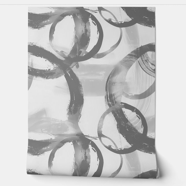 Gouden Cirkels Cirkelvormige vormen Behang (Afrollen)