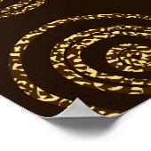 Gouden cirkels: Hand getrokken patroon Poster (Hoek)