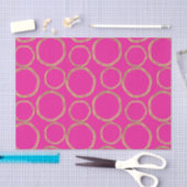 Gouden Cirkels & Heet Roze Helder Mooi Moderne Tre Tissuepapier (Craft)