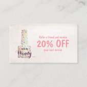 Gouden Cirkels Nagelsalon Manicurist Verwijzing (Voorkant)