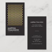 Gouden Cirkels op Black Designer Visitekaartje (Voorkant / Achterkant)