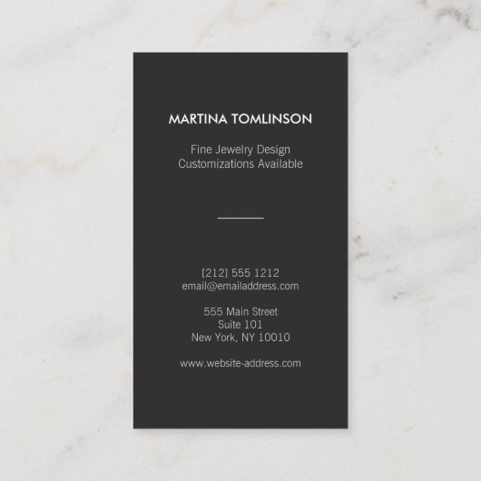 Gouden Cirkels op Black Designer Visitekaartje (Achterkant)