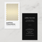 Gouden Cirkels op White Designer Visitekaartje (Voorkant / Achterkant)