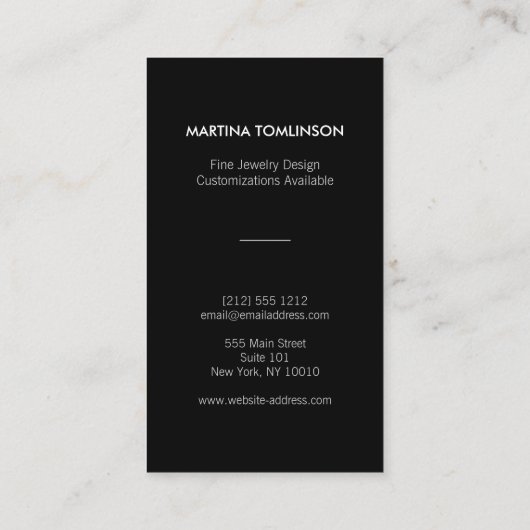 Gouden Cirkels op White Designer Visitekaartje (Achterkant)