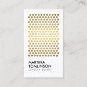 Gouden Cirkels op White Designer Visitekaartje (Voorkant)