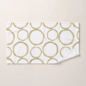 Gouden Cirkels Op Witte Moderne Bad Handdoek (Handdoek)