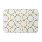 gouden cirkels op witte moderne plaat badmat (Voorkant)