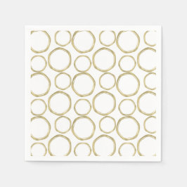 Gouden Cirkels Op Witte Moderne Trendy Servet