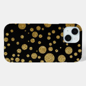 gouden cirkels op zwart Case-Mate iPhone case (Achterkant (horizontaal))