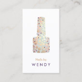 Gouden Cirkels Poolse fles Nail Salon Manicurist Visitekaartje (Voorkant)