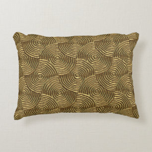 Gouden cirkeltextuur: Abstract naadloos. Accent Kussen