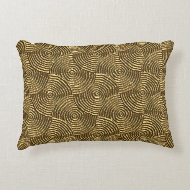 Gouden cirkeltextuur: Abstract naadloos. Accent Kussen (Voorkant)