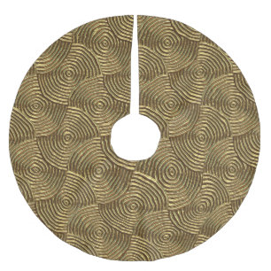 Gouden cirkeltextuur: Abstract naadloos. Kerstboom Rok