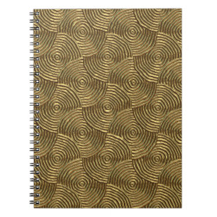 Gouden cirkeltextuur: Abstract naadloos. Notitieboek