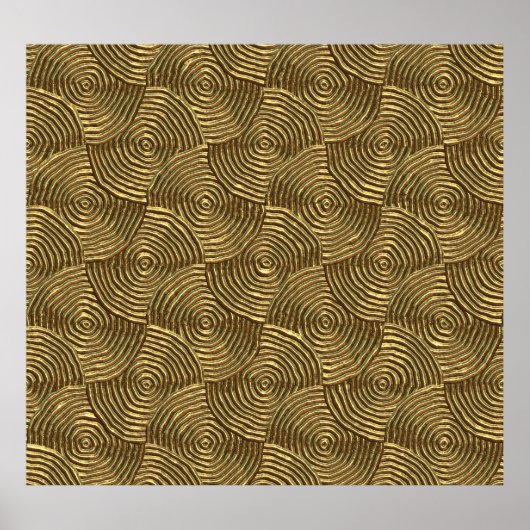 Gouden cirkeltextuur: Abstract naadloos. Poster (Voorkant)