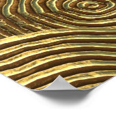 Gouden cirkeltextuur: Abstract naadloos. Poster (Hoek)