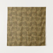 Gouden cirkeltextuur: Abstract naadloos. Wandkleed (Voorkant (horizontaal))