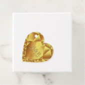 Gouden Citrien Waterverf Hart Trouwverjaardag Bedankjes Labels (In situ)