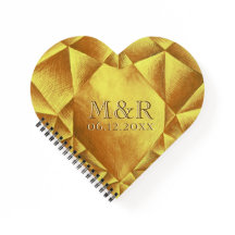 Gouden Citrien Waterverf Hart Trouwverjaardag