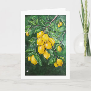 Gouden citroenen op een winterdag door Alfred Fox Kaart