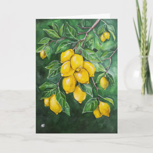 Gouden citroenen op een winterdag door Alfred Fox Kaart