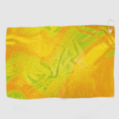 Gouden Citrus Marmer Golfhanddoek (Horizontaal)