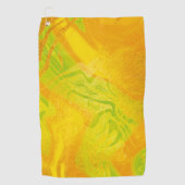 Gouden Citrus Marmer Golfhanddoek (Voorkant)