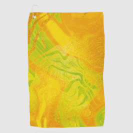 Gouden Citrus Marmer Golfhanddoek